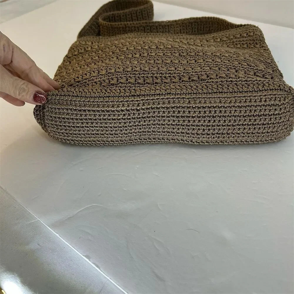 The Sak Women's Taupe Crochet Shoulder Bag with Interior Pocket NWT - Picture 3 of 9